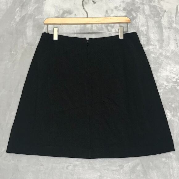 Cabi Utility Skirt Womens 6 Black Ponte Knit Retro Mod Mini Stretch Pockets 3218 - Picture 2 of 9